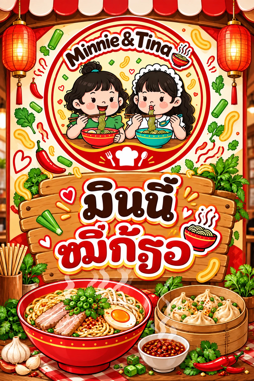 Minnie & Tina — ມິນນີ້ ໝີ່ກ້ຽວ
